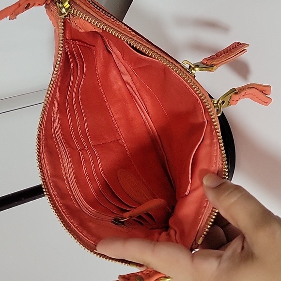 FOSSIL LIPSTICK ERIN SMALL TOPZIP LEATHER CROSSBODY HANDBAG🐹🐹🐹🐹🐹🐹🐹🐹 - Picture 11 of 15